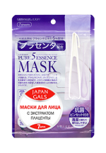Japan Gals Маска с экстрактом плаценты Pure5 Essential, арт 009724, 7 шт